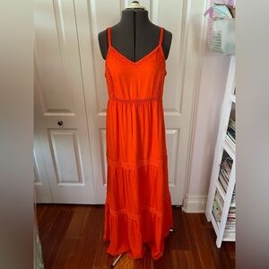 Women’s Boho Orange Sundress Large